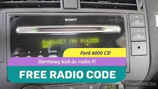 Ford Radio CODE PIN. For Free. 6000 CD, 4500 RDS EON. Kod do radia