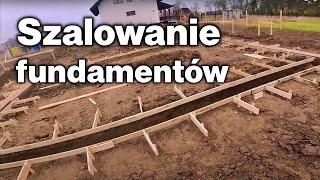 Szalowanie ław fundamenowych. Szalunek fundamentow