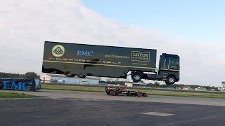 Epic World-Record Truck Jump by EMC and Lotus F1 Team #RedefineRecords