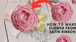 Easy DIY to make and sell - How to make satin flower for headband and hairclip