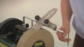 WG250 Wet Stone Grinder - Sharpening a Plane Blade