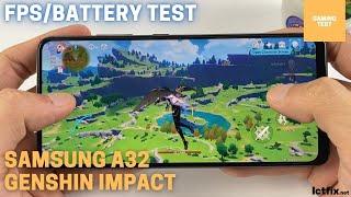 Samsung Galaxy A32 Genshin Impact Gaming test | Helio G80, 90Hz Display