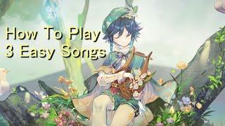 3 easy songs you can learn to play on your Windsong Lyre Today! | Genshin Impact BlackShadow