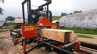 Home Sawn Lumber! Sawing Logs into 2x4s! For your own building projects!