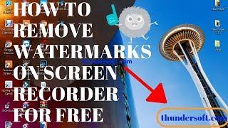 How to remove watermarks from free screen recorder 6.5.0