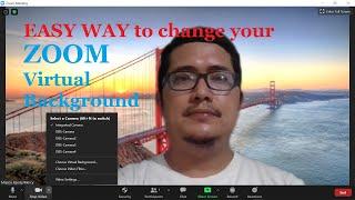 How to change zoom virtual background easy way LAPTOP
