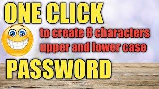 please enter minimum 8 characters with a combination of letters in upper and lower case ! how to cre