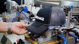 Trucker Cap Mass Production Process. 30 Years Old Hat Factory in China