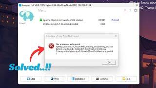 Error Apache Laragon  - Httpd Exe - Entry Point Not Found | Could Not Be Located Library PHP_CURL
