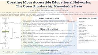 Creating More Accessible Educational Networks: The Open Scholarship Knowledge Base