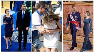 Elegant Princess Letizia &Infanta Sofia Of Spain Romantic Couple Photo Outfit Collection Design