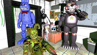 ANIMATRONICS SCARE THE SECURITY GUARD FNAF 3 COOP Garry's Mod