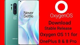 Download Oxygen OS 11 stable version for OnePlus 8 and OnePlus 8 pro