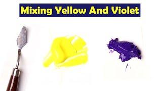 Mixing Yellow And Violet - What Color Make Yellow And Violet - Mix Acrylic Colors