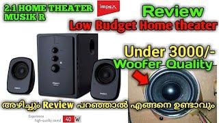 impex musik R Home theatre 2.1 Review |Low Budget Home Theatre under 3000 | impex Woofer quality|SRj