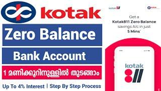 Zero Balance Bank Account Opening Online | Kotak 811 account opening online zero balance