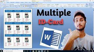 Automatic ID Card Creation in MS Word. Just 1 Click 2022 / Multiple id Cards in MS Word 2022