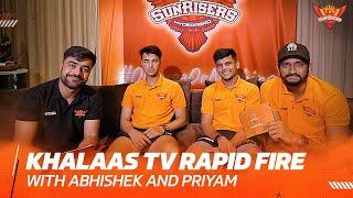 Rapid  Abhishek and Priyam | IPL 2021 | SRH