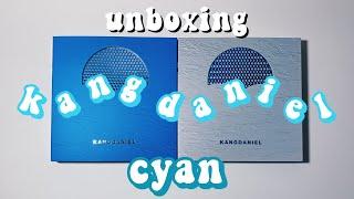 an unboxing of kang daniel cyan 2u~~ (get it... no ok)