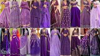 100% Latest Purple Colour Lehenga Design For Girls 2023 |