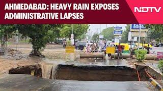 Ahmedabad Rain News | Heavy Rain in Ahmedabad: Flooding, Potholes Resurface On Roads