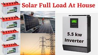 how to install 5kva inverter 48v with four battery watch complete video