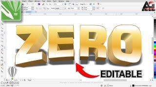 3D Letter Design in CorelDRAW