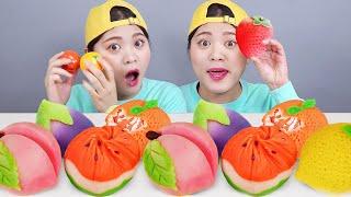 Bánh gạo tráng miệng trái cây Mukbang DONA