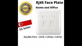 RJ45 CAT6 Wall Face Plate Ethernet Network Socket 2 port Square