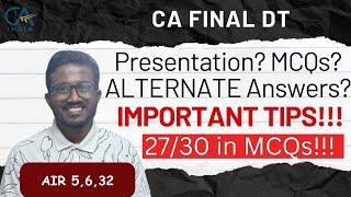 DT 80 Marks Certified Copy! | CA Final | 27/30 Marks in MCQs!!!