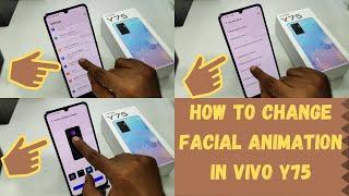 How to Change Facial Recognition Animation in VIVO 75| How To Set Face Lock Animation in Vivo y75 5g