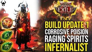 POISON RAGING SPIRITS RETURNS!  Infernalist Act 1 - 3 Build Guide Update 1 | Path of Exile 2