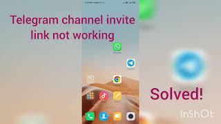 Telegram channel invite link not working. SOLVED!
