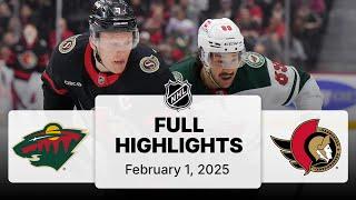 NHL Highlights | Wild vs. Senators - February 01, 2025