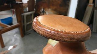 Saddle Making - covering a metal saddle horn.