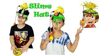 Sticky Slime Burst Hat Challenge! Kids Game with Karlos & Angelina