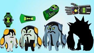 cannonbolt forms with different omnitrix | ben 10 coloring