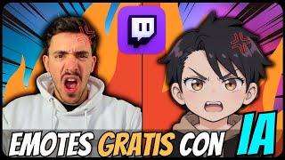 Emotes de Twitch Nivel PRO con IA // Cómo crear emotes para twitch gratis con IA