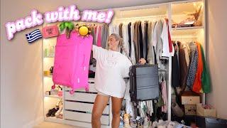 pack with me for greece ️️ | huge holiday try on haul