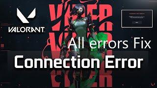 How to fix All errors Valorant easy fix [October 6 2020]