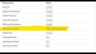 How to enable or disable allow_url_fopen in cPanel