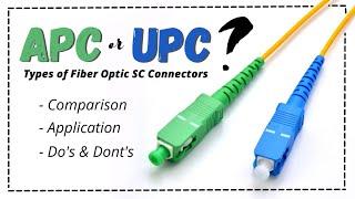 Mga Dapat Malaman about UPC and APC SC Connectors