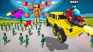 GTA 5 Oggy And Jack Playing Cars vs Squid Game