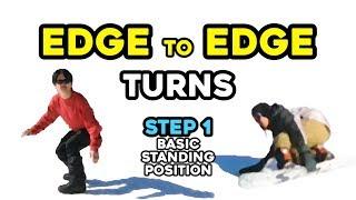 Quick Edge to Edge turns / Snowboarding Short radius turn / No Flat Base Moment