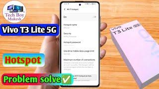 vivo t3 lite hotspot not working, vivo t3 lite hotspot settings