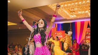 BRIDE SURPRISE'S GROOM- SANGEET PERFORMANCE BY BRIDE'S FAMILY- 90'S BOLLYWOOD FLASHBACK