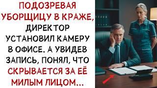 Подозревая уборщицу в краже, директор установил камеру в офисе. Увидев запись, он.. ИСТОРИИ ИЗ ЖИЗНИ