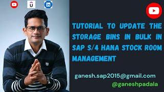 Tutorial to update the Storage Bins in bulk in SAP S/4 HANA Stock Room Management - SAP Best Videos