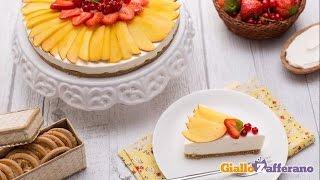 Cheesecake alle pesche senza lattosio e senza glutine