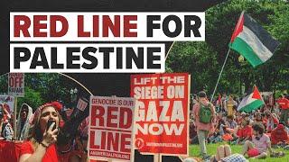 100,000 form people’s red line around White House for Palestine